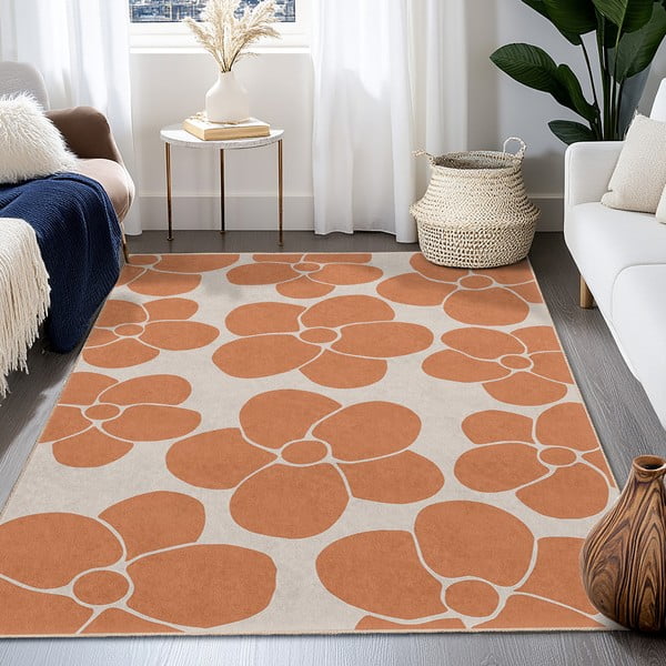 Passatoia arancione lavabile 80x200 cm Orange Meadow – Mila Home-image-4
