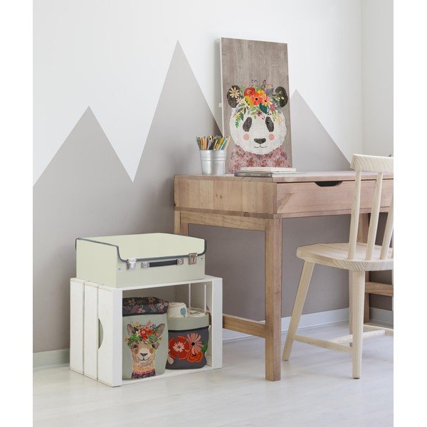 Cestini in stoffa in set da 2 Floral Llama - Little Nice Things-image-1