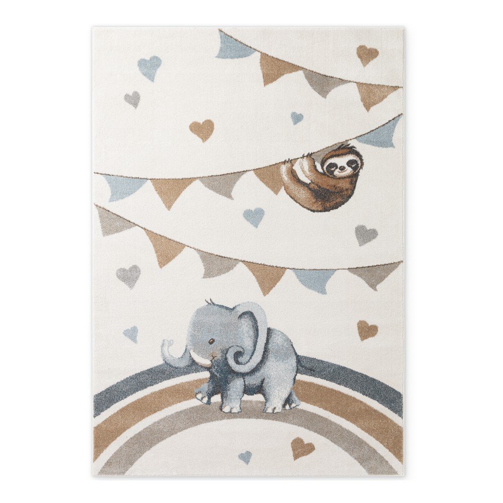 Tappeto per bambini crema 120x170 cm Walk like an Elephant Rainbow Party - Villeroy&Boch | Tappeti per bambini