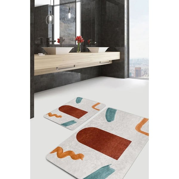 Set di tappetini per il bagno in velluto 2 pz 60x100 cm – Mila Home-image-1