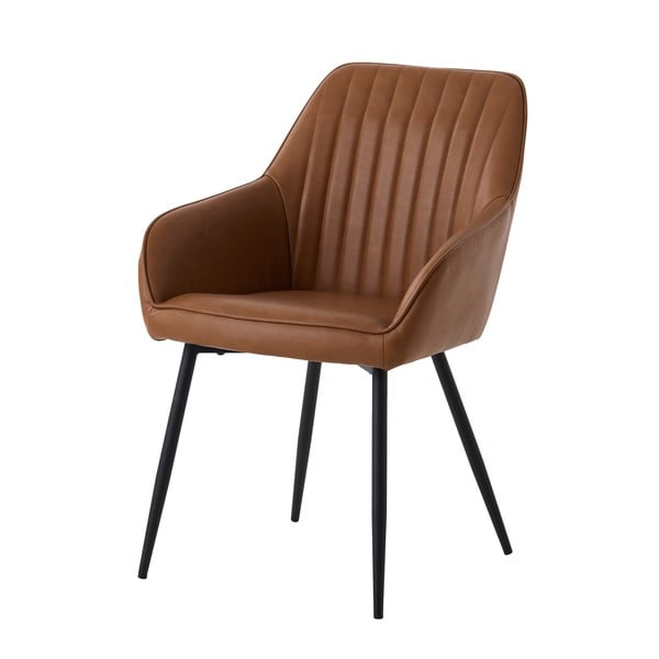 Set di sedie da pranzo marrone in imbottito con braccioli 2 pz Nolan Stripe – Unique Furniture-image-2