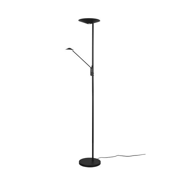 Lampada da terra LED nera opaca con intensità regolabile (altezza totale 180 cm) Brantford – Trio