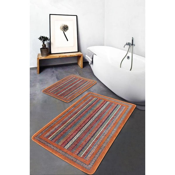 Set di tappetini per il bagno in velluto 2 pz 60x100 cm – Mila Home-image-1