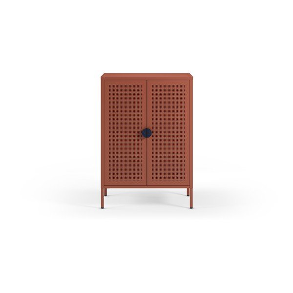 Armadietto color terracotta in metallo 70x100x40 cm Sayla – Marckeric-image-1