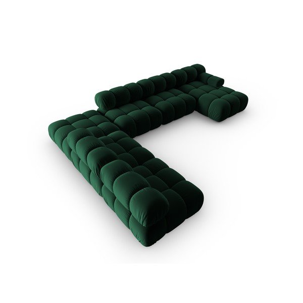 Divano in velluto verde 379 cm Bellis - Micadoni Home-image-4