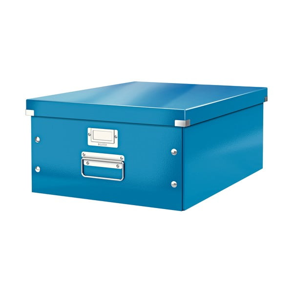Scatola di cartone blu con coperchio 37x48x20 cm Click&Store - Leitz