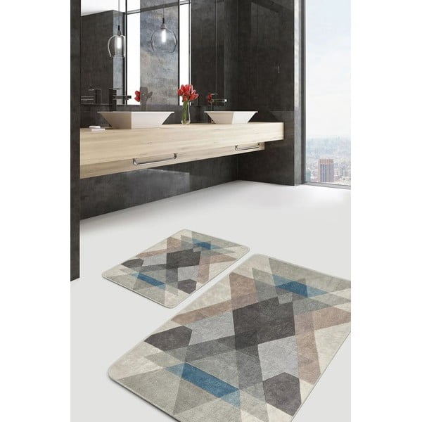 Set di tappetini per il bagno in velluto 2 pz 60x100 cm – Mila Home-image-4