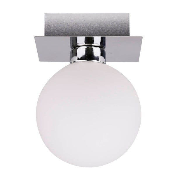 Lampada da soffitto in argento con paralume in vetro 10x10 cm Oden - Candellux Lighting