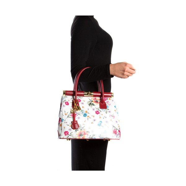 Kožená kabelka Carla Ferreri 901 Rosso Multi