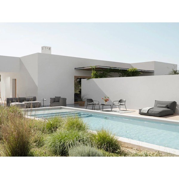 Poltrona da esterno grigia in imbottito Grow – Blomus-image-3