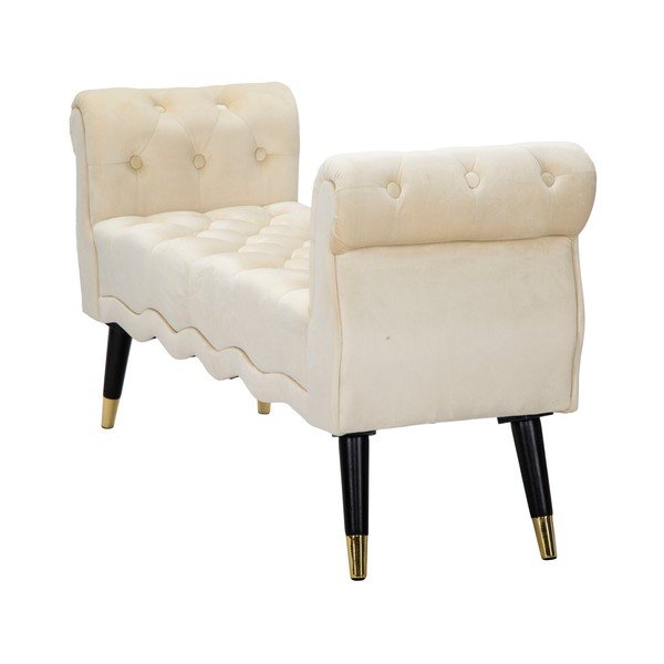 Panchina color crema con rivestimento in velluto Paris – Mauro Ferretti-image-4