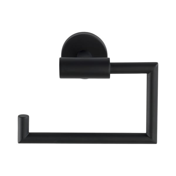 Porta carta igienica da parete in acciaio inox nero opaco Bosio - Wenko-image-2