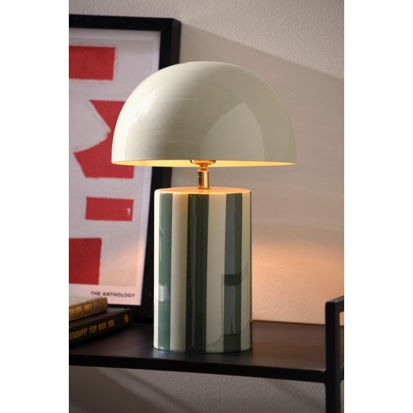 Lampada da tavolo verde in metallo (altezza totale 34 cm) Rayado – Leitmotiv-image-1