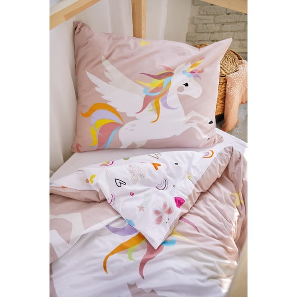 Biancheria da letto per bambini in cotone per letto singolo 140x200 cm Unicorn - Bonami Selection-image-1