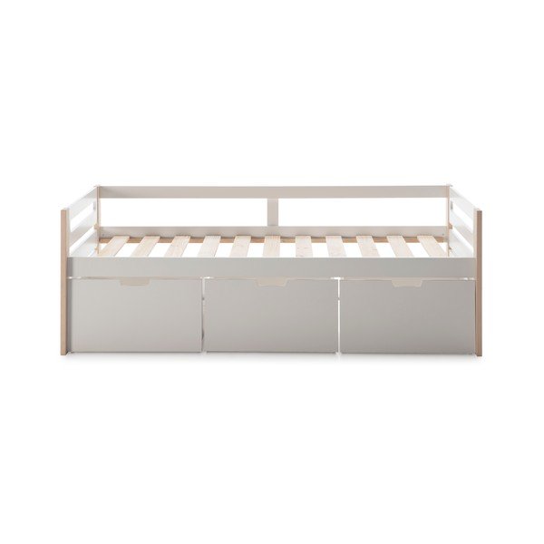 Letto bianco con 3 cassetti 90 x 190 cm Keisly - Marckeric