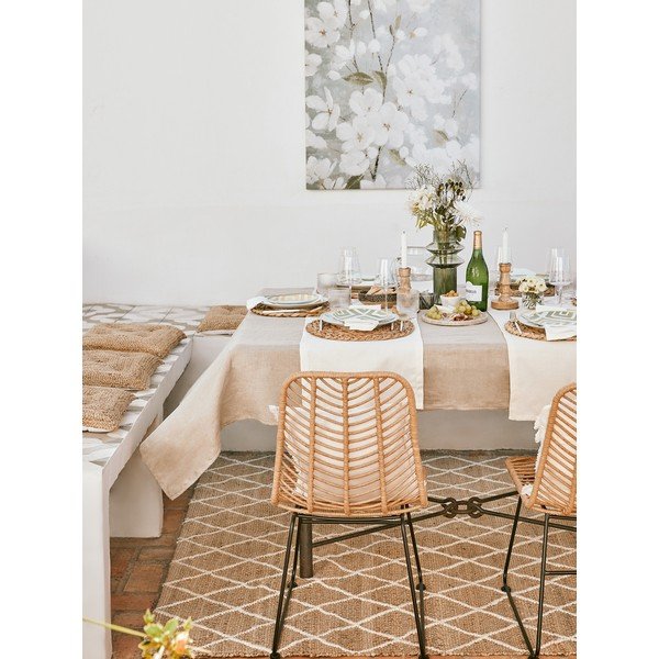 Tappeto di colore naturale in iuta tessuto a mano 80x150 cm Kunu – Westwing Collection-image-1