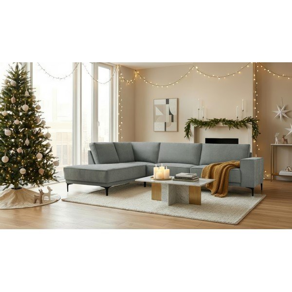 Divano angolare in grigio scuro (con penisola a sinistra) Copenhagen – Scandic-image-2