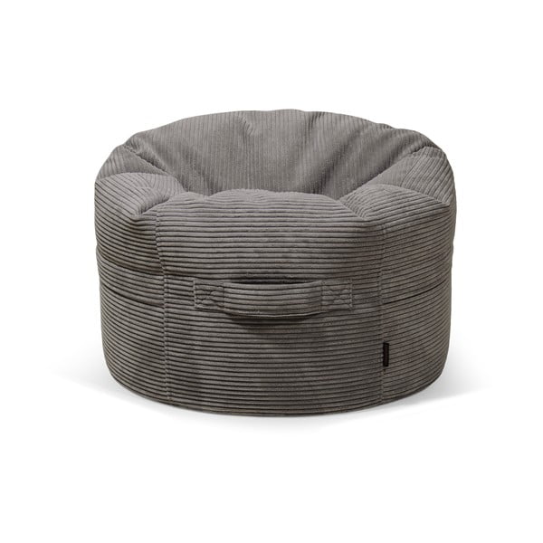 Pouf a sacco per bambini blu con rivestimento in velluto a coste Roll 80 – SLOWDOWN-image-1
