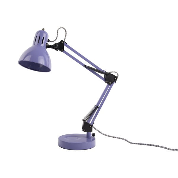 Lampada da tavolo viola con paralume in metallo (altezza 52 cm) Funky Hobby - Leitmotiv