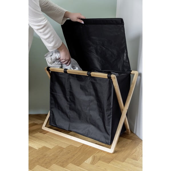 Cesto portabiancheria in tessuto 93 l Ecori - Wenko-image-2