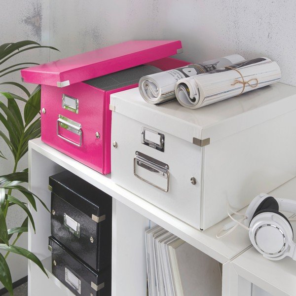 Scatola portaoggetti rosa Universale, lunghezza 37 cm Click&Store - Leitz-image-1