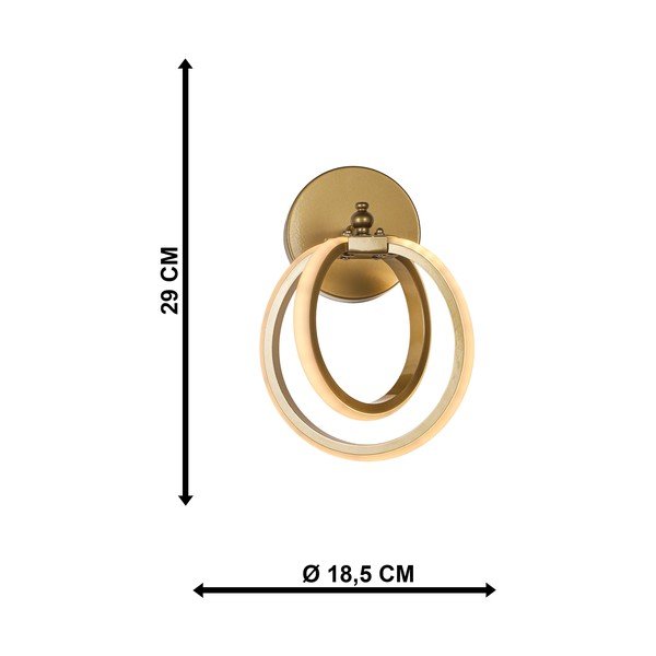 Lampada da parete LED color bronzo in metallo Sezen – Squid Lighting-image-4