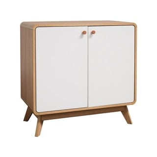 Cassettiera bassa bianca in rovere 75x75 cm Cassie - Støraa