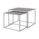 Set di tavolini da salotto grigi in metallo 2 pz 50x60 cm Fera – Blomus