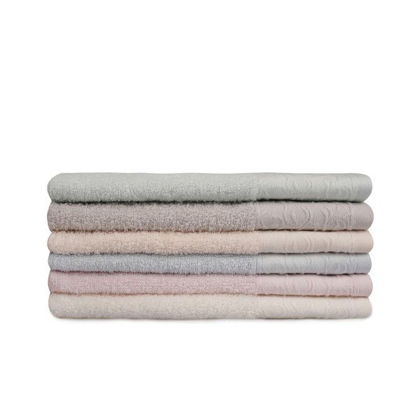 Set di 6 asciugamani in cotone Nakis Lusmo, 30 x 50 cm - Foutastic-image-3