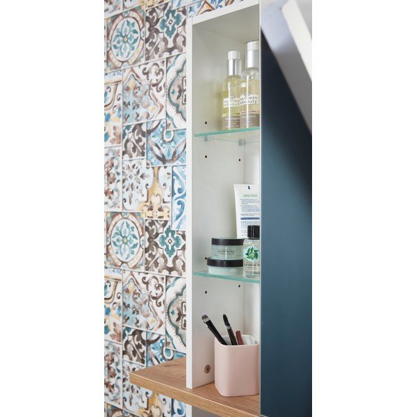 Mobile bagno sospeso bianco con specchio in rovere 90x91 cm Novolino - Germania-image-4