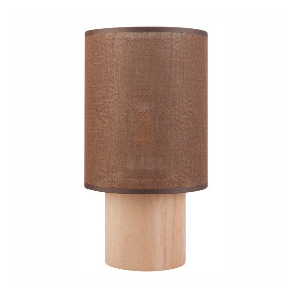 Lampada da tavolo marrone con paralume in tessuto, altezza 30 cm Ari - LAMKUR-image-3