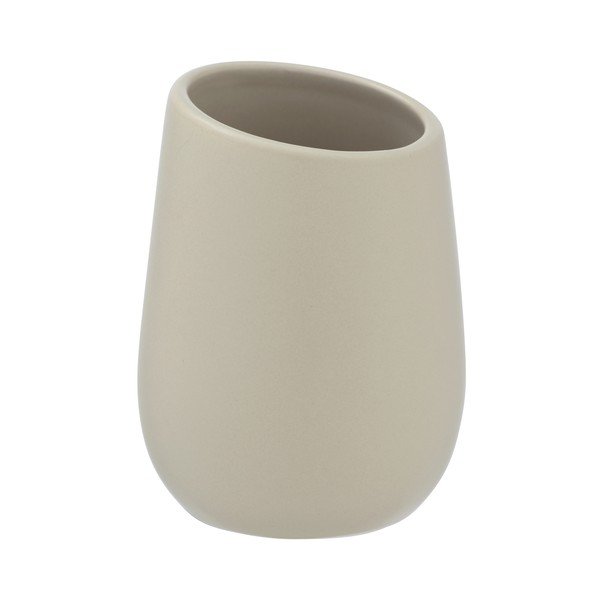 Tazza in ceramica beige per spazzolini da denti Badi - Wenko-image-3