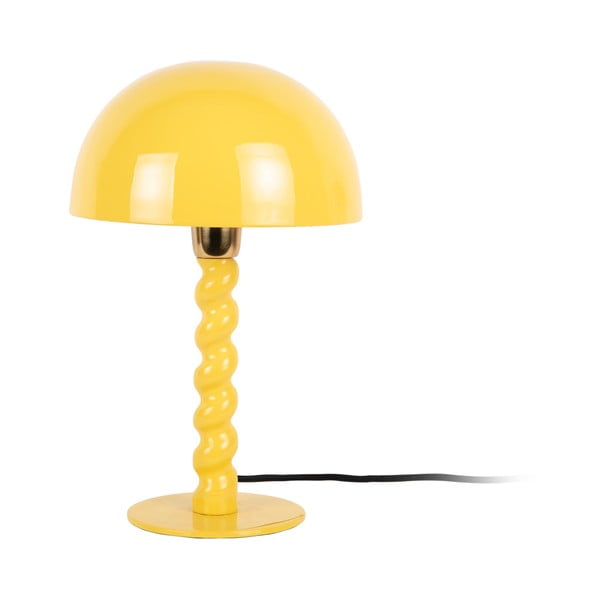 Lampada da tavolo gialla con paralume in metallo (altezza totale 39 cm) Prisa – Leitmotiv