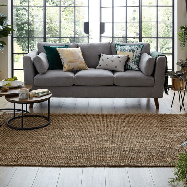 Tappeto di colore naturale in iuta tessuto a mano 120x170 cm Jute – Flair Rugs-image-1