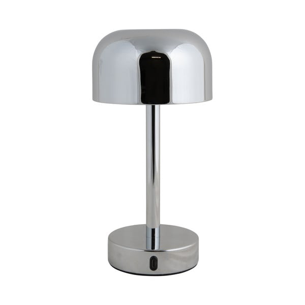 Lampada da tavolo a LED in argento con paralume in metallo (altezza 24,5 cm) James - Leitmotiv-image-1