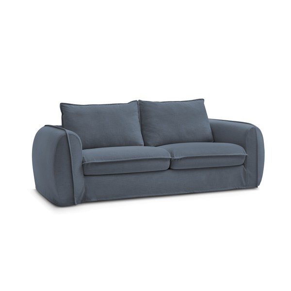 Divano blu per il riposo quotidiano/allungabile 216 cm Archimede – Bobochic Paris-image-3