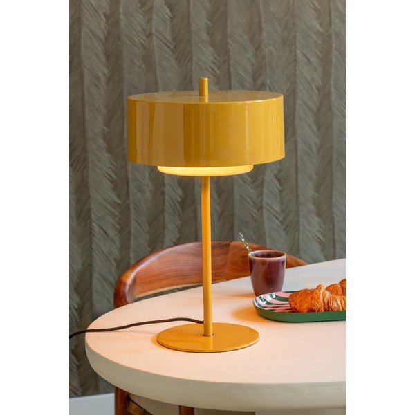Lampada da tavolo giallo ocra in metallo (altezza totale 50 cm) Grato Anillo – Leitmotiv-image-1