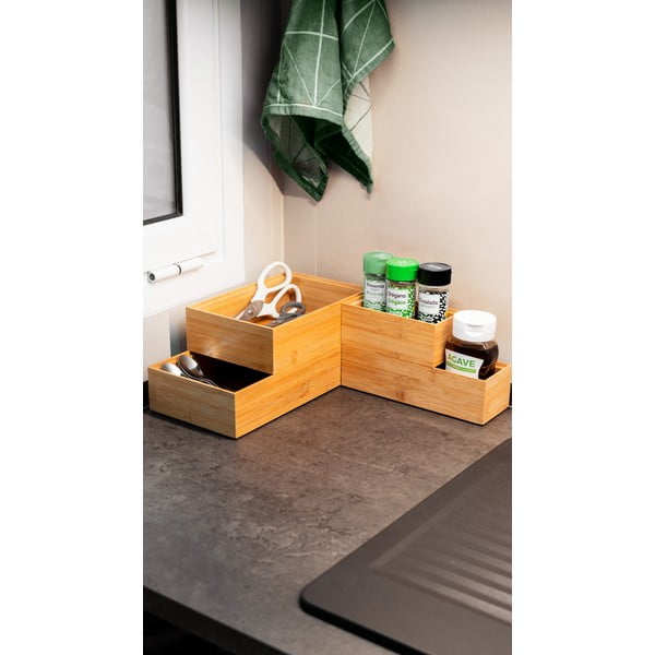 Scatola di bambù , 22,5 x 15 x 6,35 cm - Compactor-image-1