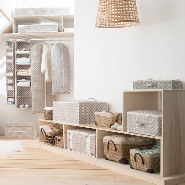 Scatola portaoggetti beige con cerniera, lunghezza 46 cm Madison - Compactor-image-3