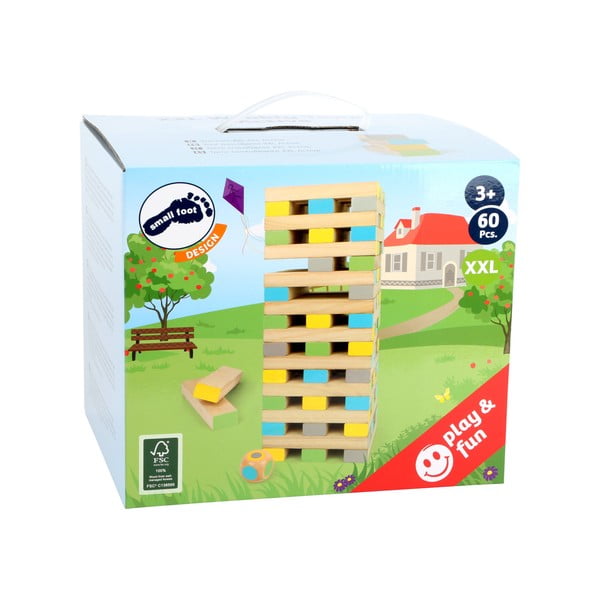 Torre di legno per bambini in blocchi Tower, 60 pezzi - Legler-image-4