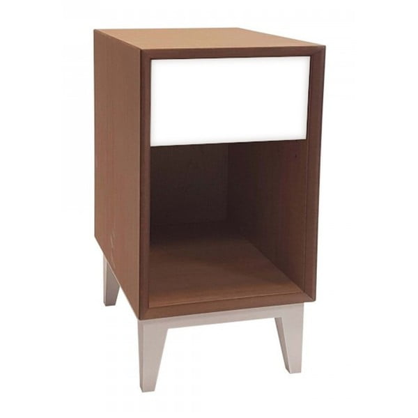 Comodino grande con cassetto bianco PIX - Ragaba