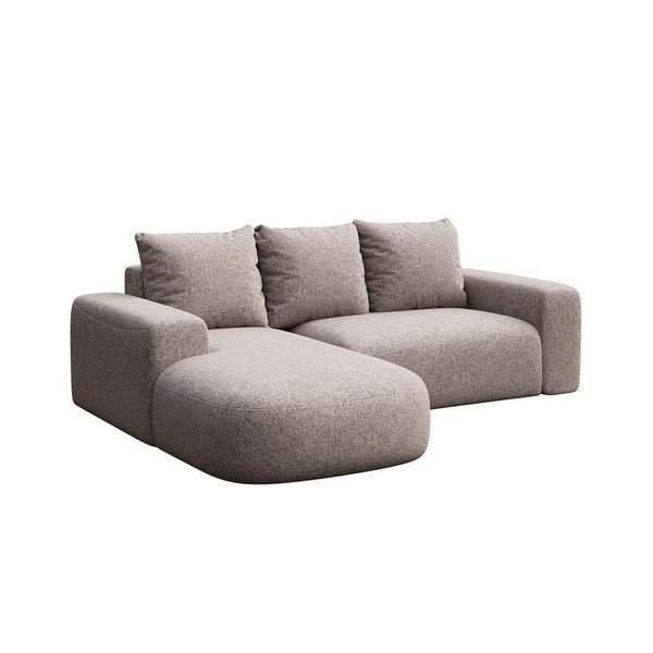 Divano angolare grigio (con penisola a sinistra e chaise lounge) Monce – Rodier-image-2