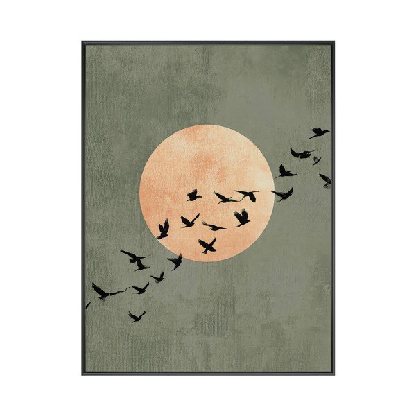 Dipinto stampato con cornice inclusa 60x80 cm Midnight Flight – Styler