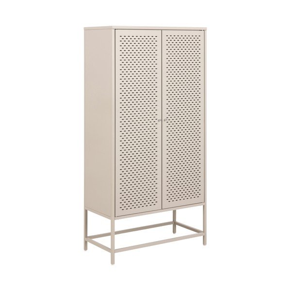 Armadio in metallo beige 80x160 cm Newcastle - Actona-image-2