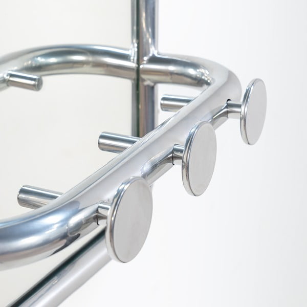 Pannello appendiabiti argentato in metallo 35x60x11 cm Retro – Spinder Design-image-3