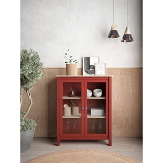 Vetrina in legno di pino rosso/naturale 90x110 cm Misti - Marckeric