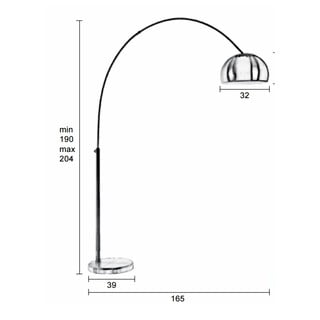 Lampada da terra ad arco in metallo - White Label
