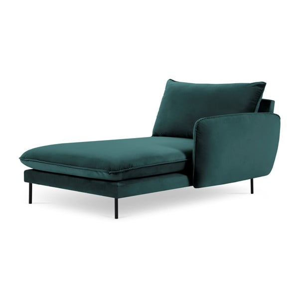 Poltrona lounge in velluto verde petrolio, angolo destro Vienna - Cosmopolitan Design-image-2