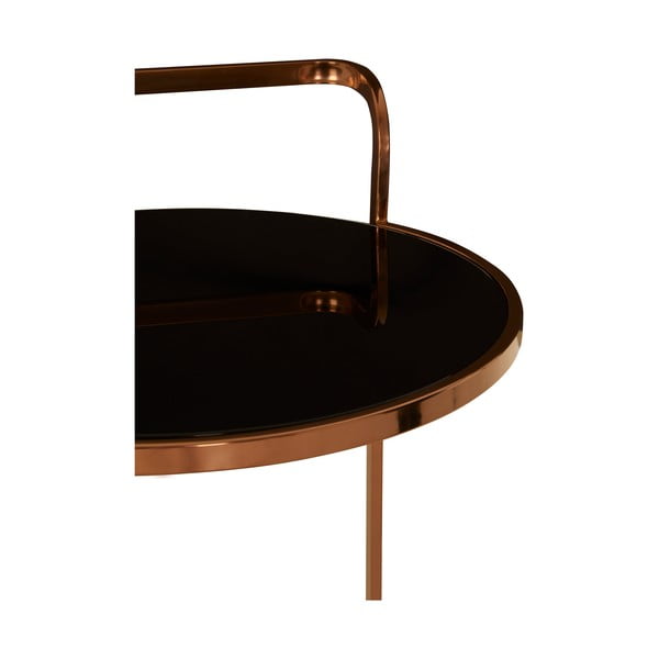 Tavolo da portata su rotelle con piano in vetro ø 50 cm Ackley - Premier Housewares-image-3