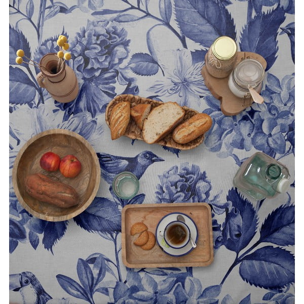 Tovaglia bianca e blu Uccelli blu - Really Nice Things-image-2